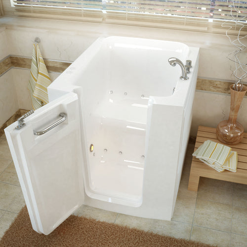 MediTub Walk-In 32 x 38 Left Door White Air Jetted Walk-In Bathtub- Meditub