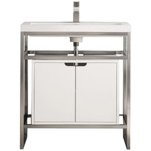 Load image into Gallery viewer, James Martin Boston 31.5&quot; Stainless Steel Sink Console With Storage Cabinet- James Martin