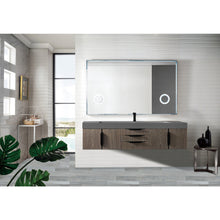 Load image into Gallery viewer, James Martin Mercer Island 72&quot; Ash Gray - Matte Black Single Vanity