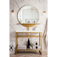 Load image into Gallery viewer, James Martin Boston 39.5&quot; Radiant Gold Stainless Steel Sink Console