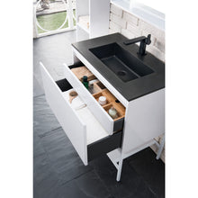 Load image into Gallery viewer, James Martin Milan 31.5&quot; Glossy White - Glossy White Single Vanity with Base