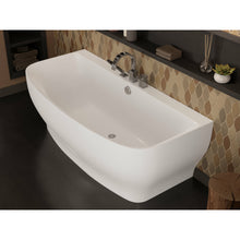 Load image into Gallery viewer, Bank Series 5.41 ft. Freestanding Bathtub with Deck Mounted Faucet in White- Anzzi