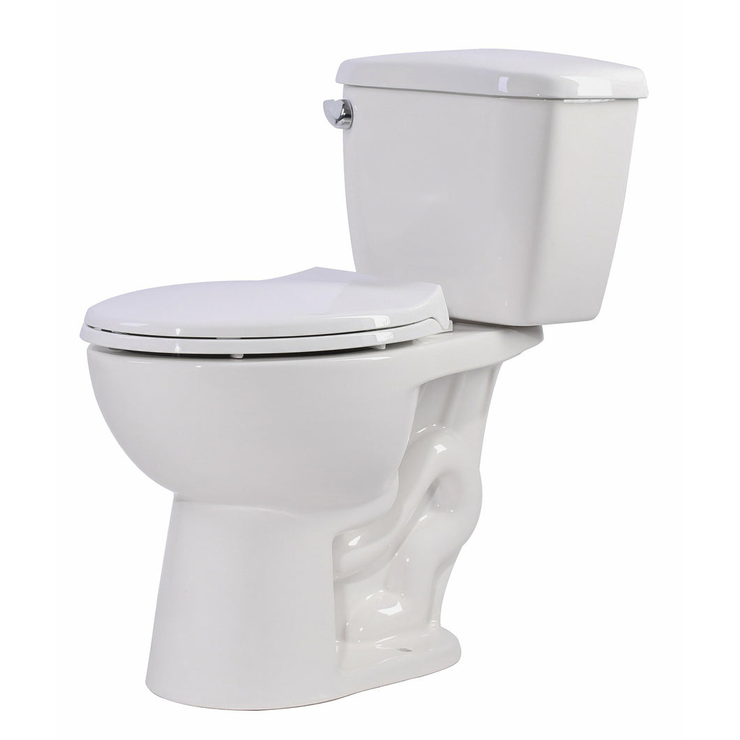 Author 2-piece 1.28 GPF Single Flush Elongated Toilet in White- Anzzi