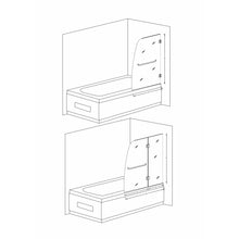 Load image into Gallery viewer, Pacific Series 48 in. by 58 in. Frameless Hinged Tub Door in Brushed Nickel- Anzzi
