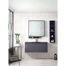 Load image into Gallery viewer, James Martin Milan 47.3&quot; Modern Grey Glossy Single Vanity