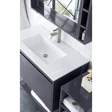 Load image into Gallery viewer, James Martin Milan 35.4&quot; Modern Grey - Matte Black Single Vanity
