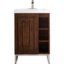 Load image into Gallery viewer, James Martin Alicante&#39; 24&quot; Mid Century Acacia-Brushed Nickel Single Vanity Cabinet- James Martin