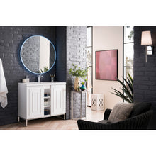 Load image into Gallery viewer, James Martin Alicante&#39; 39.5&quot; Glossy White-Brushed Nickel Single Vanity Cabinet