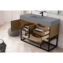 Load image into Gallery viewer, James Martin Columbia 48&quot; Latte Oak - Matte Black Single Vanity