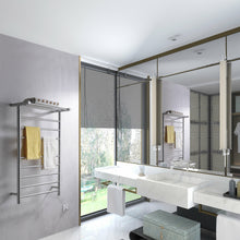 Load image into Gallery viewer, Eve 8-Bar Stainless Steel Wall Mounted Electric Towel Warmer Rack in Brushed Nickel- Anzzi