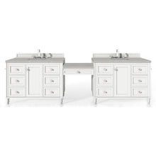 Load image into Gallery viewer, James Martin Copper Cove Encore 122&quot; Bright White Double Vanity Set- James Martin