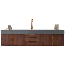 Load image into Gallery viewer, James Martin Mercer Island 72&quot; Coffee Oak - Radiant Gold Single Vanity- James Martin