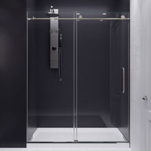 Load image into Gallery viewer, Madam Series 60 in. by 76 in. Frameless Sliding Shower Door in Brushed Nickel with Handle- Anzzi