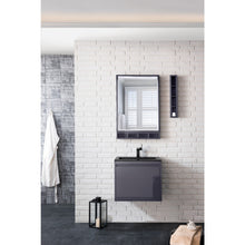 Load image into Gallery viewer, James Martin Milan 23.6&quot; Modern Grey Glossy Single Vanity