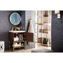 Load image into Gallery viewer, James Martin Columbia 24&quot; Coffee Oak - Radiant Gold Single Vanity