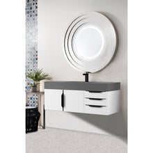 Load image into Gallery viewer, James Martin Mercer Island 48&quot; Glossy White - Matte Black Single Vanity