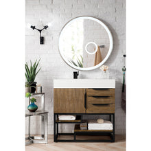 Load image into Gallery viewer, James Martin Columbia 36&quot; Latte Oak - Matte Black Single Vanity