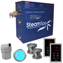 Load image into Gallery viewer, SteamSpa Royal 12 KW QuickStart Acu-Steam Bath Generator Package in Brushed Nickel- SteamSpa