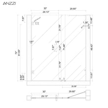 Load image into Gallery viewer, Consort Series 60 in. by 72 in. Frameless Hinged Alcove Shower Door in Brushed Nickel with Handle- Anzzi