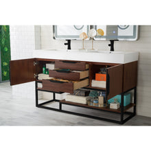 Load image into Gallery viewer, James Martin Columbia 59&quot; Coffee Oak - Matte Black Double Vanity