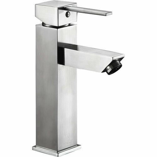 Pygmy Single Hole Single Handle Bathroom Faucet in Brushed Nickel- Anzzi