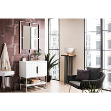 Load image into Gallery viewer, James Martin Columbia 31.5&quot; Glossy White - Brushed Nickel Single Vanity