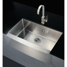 Load image into Gallery viewer, Elysian Farmhouse Stainless Steel 32 in. 0-Hole Single Bowl Kitchen Sink in Brushed Satin- Anzzi