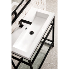 Load image into Gallery viewer, James Martin Boston 31.5&quot; Matte Black Stainless Steel Sink Console