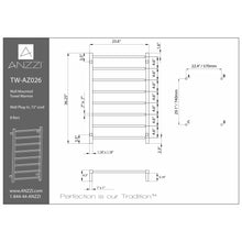 Load image into Gallery viewer, Bell 8-Bar Stainless Steel Wall Mounted Towel Warmer in Oil Rubbed Bronze- Anzzi