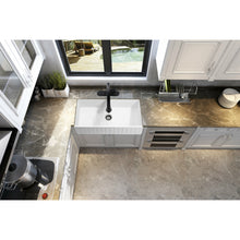Load image into Gallery viewer, Roine Farmhouse Reversible Apron Front Solid Surface 33 in. Single Basin Kitchen Sink in White- Anzzi