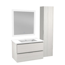 Load image into Gallery viewer, 30 in. W x 20 in. H x 18 in. D Bath Vanity Set in Rich White with Vanity Top in White with White Basin and Mirror- Anzzi