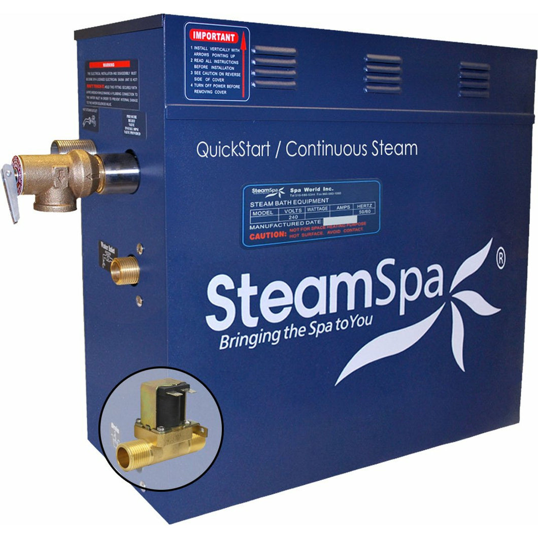 SteamSpa 7.5 KW QuickStart Acu-Steam Bath Generator with Built-in Auto Drain- SteamSpa