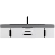 Load image into Gallery viewer, James Martin Mercer Island 72&quot; Glossy White - Matte Black Single Vanity- James Martin