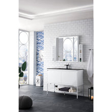 Load image into Gallery viewer, James Martin Milan 47.3&quot; Glossy White - Glossy White Single Vanity