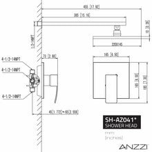 Load image into Gallery viewer, Viace Series 1-Spray 12.55 in. Fixed Showerhead in Oil Rubbed Bronze- Anzzi