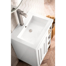 Load image into Gallery viewer, James Martin Alicante&#39; 24&quot; Glossy White-Brushed Nickel Single Vanity Cabinet
