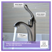 Load image into Gallery viewer, Arc Series Single Hole Single-Handle Low-Arc Bathroom Faucet in Brushed Nickel- Anzzi