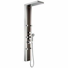 Load image into Gallery viewer, Kiki 59 in. 6-Jetted Shower Panel with Heavy Rain Shower and Spray Wand in Mahogany Deco-Glass- Anzzi