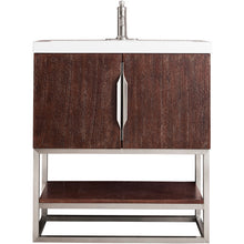Load image into Gallery viewer, James Martin Columbia 31.5&quot; Coffee Oak - Brushed Nickel Single Vanity- James Martin