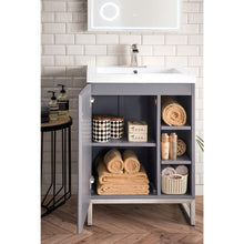 Load image into Gallery viewer, James Martin Alicante&#39; 24&quot; Grey Smoke-Brushed Nickel Single Vanity Cabinet