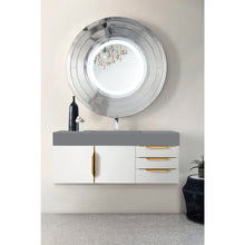 Load image into Gallery viewer, James Martin Mercer Island 48&quot; Glossy White - Radiant Gold Single Vanity