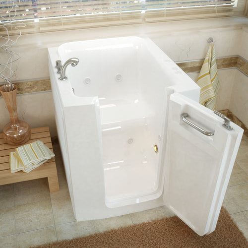 MediTub Walk-In 32 x 38 Right Door White Whirlpool Jetted Walk-In Bathtub- Meditub