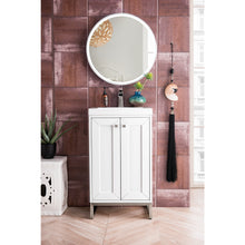 Load image into Gallery viewer, James Martin Chianti 20&quot; Glossy White - Brushed Nickel Single Vanity