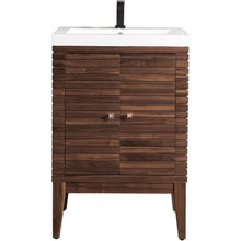 Load image into Gallery viewer, James Martin Linden 24&quot; Mid Century Walnut Single Vanity Cabinet- James Martin
