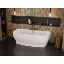 Load image into Gallery viewer, Bank Series 5.41 ft. Freestanding Bathtub with Deck Mounted Faucet in White- Anzzi