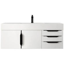 Load image into Gallery viewer, James Martin Mercer Island 48&quot; Glossy White - Matte Black Single Vanity- James Martin