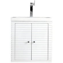 Load image into Gallery viewer, James Martin Linden 24&quot; Glossy White Single Vanity Cabinet