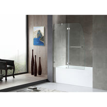 Load image into Gallery viewer, Pacific Series 48 in. by 58 in. Frameless Hinged Tub Door in Chrome- Anzzi