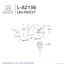 Load image into Gallery viewer, Prince 8 in. Widespread 2-Handle Bathroom Faucet in Oil Rubbed Bronze- Anzzi