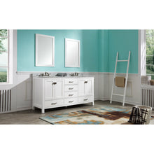 Load image into Gallery viewer, Chateau 72 in. W x 22 in. D Bathroom Bath Vanity Set in White with Carrara Marble Top with White Sink- Anzzi